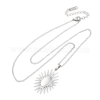 Подвески из нержавеющей стали 304 с изображением подсолнечника NJEW-M096-08P-1