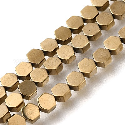 Гальванические нити из синтетических немагнитных гематитовых бусин G-C154-B01-01D-1