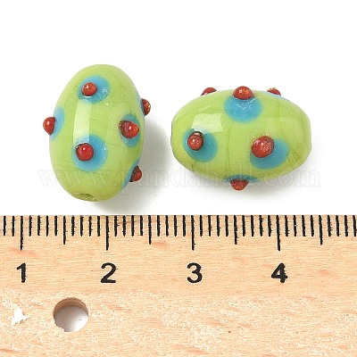 Бусины ручной работы в технике лэмпворк с неровностями LAMP-U004-04C-1