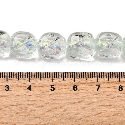 Нити из фольгированных бусин лэмпворк ручной работы FOIL-C002-01E-1