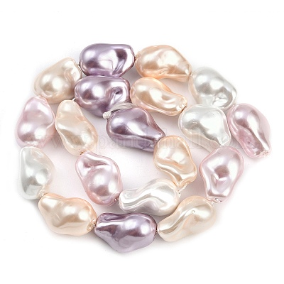 Гальванические стеклянные бусины GLAA-H039-07C-1