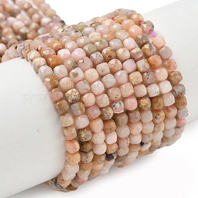 Натуральный розовый опал бусы пряди G-Z104-C01-4mm-1