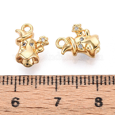 Латунные микро проложить кубического циркония подвески KK-N263-69G-1