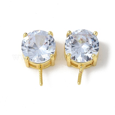 Латунные микропроволочные кубические циркониевые подвески KK-D324-01G-1