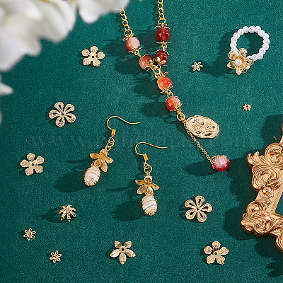 48 шт. 8-х стильный латунный колпачок для бусины KK-PH0006-78-1