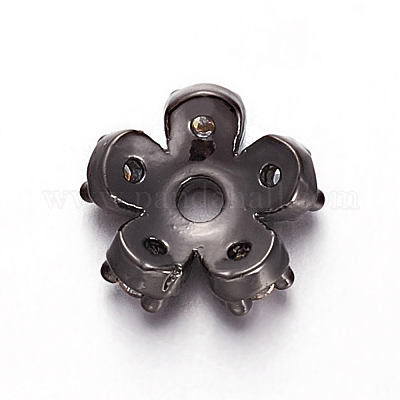 Латунь микро проложить кубический цирконий шарик ZIRC-E158-10B-1