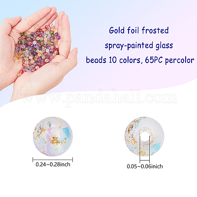 Матовое спрей окрашены стеклянные бусины GLAA-BC0001-03-1