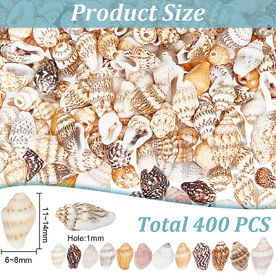 400 шт. бусины из ракушек BSHE-GO0001-05-1