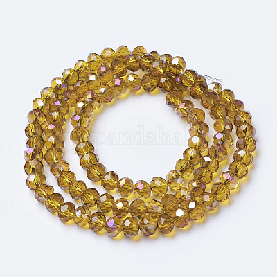 Гальванизируйте прозрачное стекло бисер нитей EGLA-A034-T8mm-F05-1