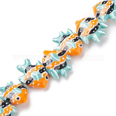 Фарфоровые бусины ручной работы X1-PORC-G002-54E-1