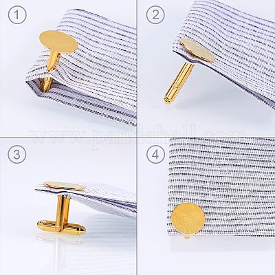 Латунные запонки  KK-PH0034-10-1