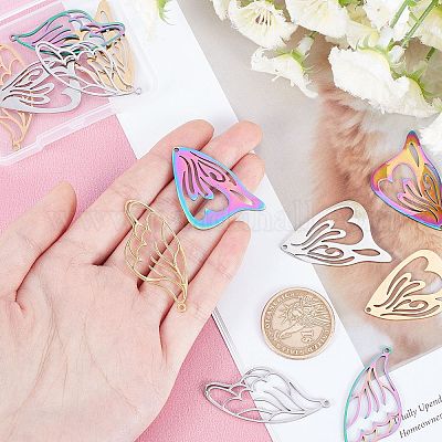 12 шт. 2 стиля ионного покрытия (IP) 201 подвески из нержавеющей стали STAS-DC0001-78-1