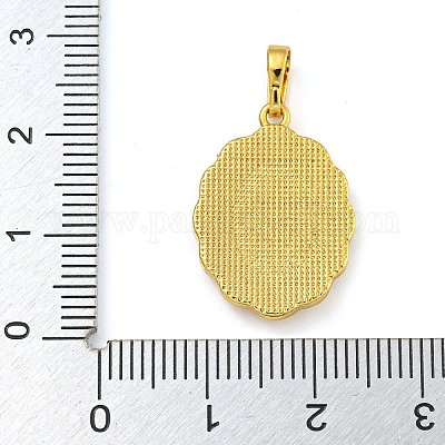 Латунные подвески с ракушкой и соединительным кольцом KK-D534-03G-01-1