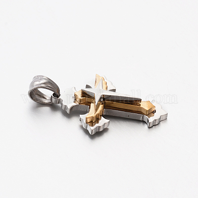 Новый подарок унисекс 201 нержавеющая сталь крест подвески STAS-F010-12-1