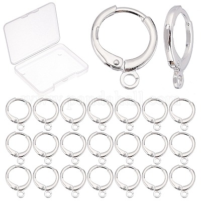 25 пара латунных сережек-колец Huggie Hoop KK-CN0001-84-1