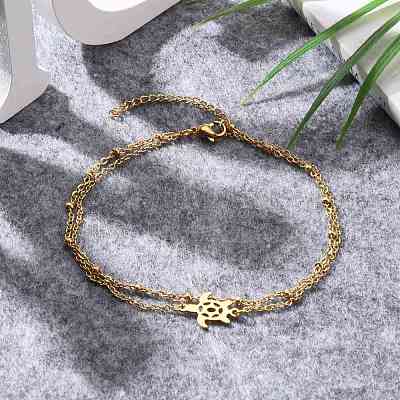 Многорядные браслеты из нержавеющей стали 304 с ионным покрытием (IP) AJEW-AN00332-01-1