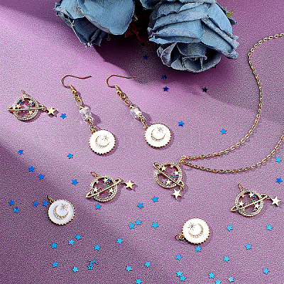 8шт 2 стиля латунные подвески с микропаве и кубическим цирконием ZIRC-AR0001-14-1