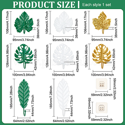 8 комплект из 8-х стильных железных крючков для подвешивания на стену IFIN-BC0001-21-1