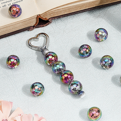 20 шт. акриловые печатные бусины с УФ-покрытием&nbsp;TACR-SC0001-46C-1