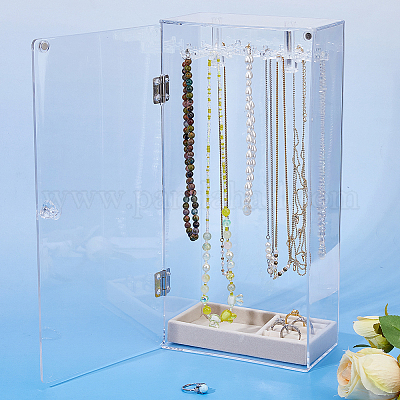 Вращающиеся акриловые подвесные органайзеры для хранения ожерелий ODIS-WH0079-025-1