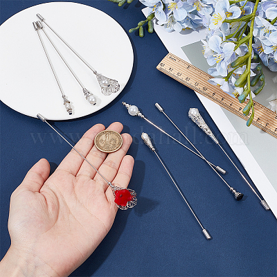 8 шт. 8 стиля латунная брошь-булавка JEWB-DR00021-1