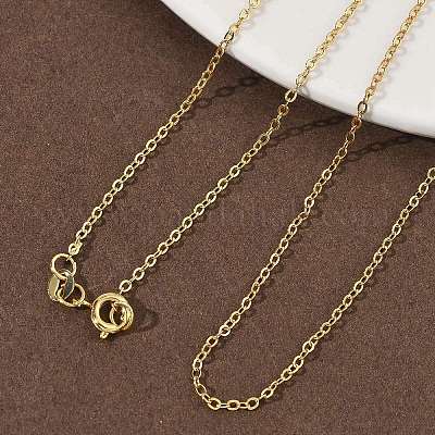 Ожерелья из латунных цепочек толщиной 2 мм NJEW-G183-03G-01-1