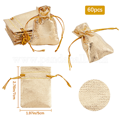 60 шт. мешочки из органзы с завязками OP-BBC0001-01A-1