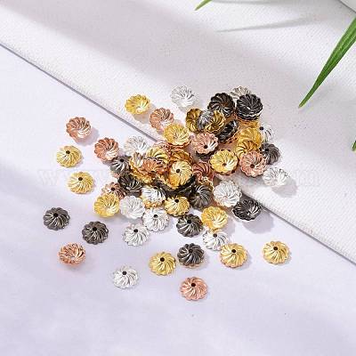 Латунь цветок шарик крышки X-KK-O043-02-1