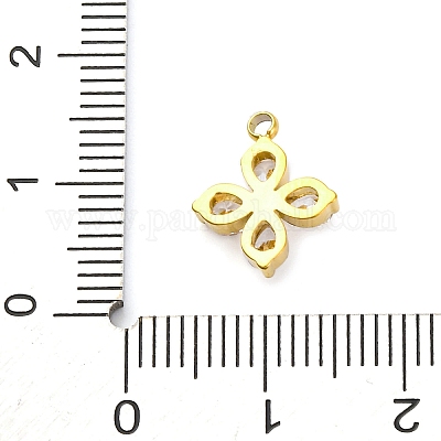 Подвески из нержавеющей стали 304 с микропаве из кубического циркония STAS-U042-06G-05-1