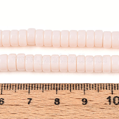 Непрозрачные сплошные цветные стеклянные бусины GLAA-N026-3x6mm-01-1