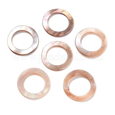 Натуральные морские ракушки соединительные кольца SSHEL-D084-12A-1