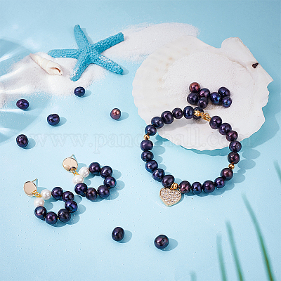 1 нить бусин из натурального культивированного пресноводного жемчуга PEAR-BC0001-05-1