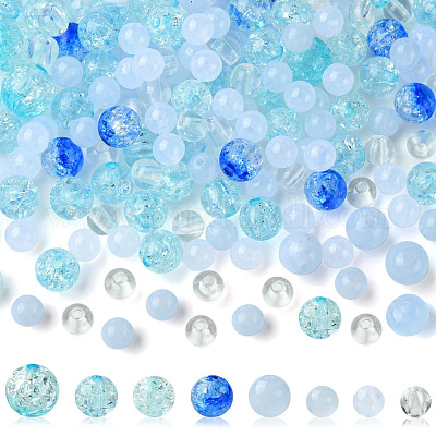 Наборы для изготовления браслетов из круглых акриловых бусин своими руками DIY-FS0007-02A-1