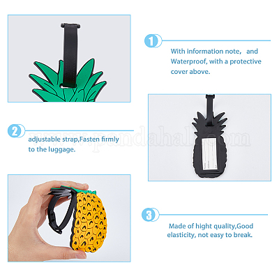 12шт 12-х стилевая пластиковая и силиконовая багажная бирка AJEW-FH0003-44-1