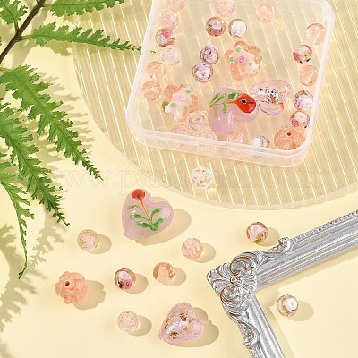 38 шт. 9 стиля светящихся бусин ручной работы в технике лэмпворк LAMP-FS0001-31-1