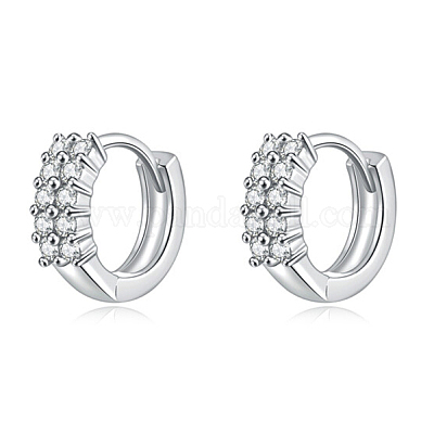 S925 серьги-кольца из стерлингового серебра с геометрическими формами и стразами GX6931-1