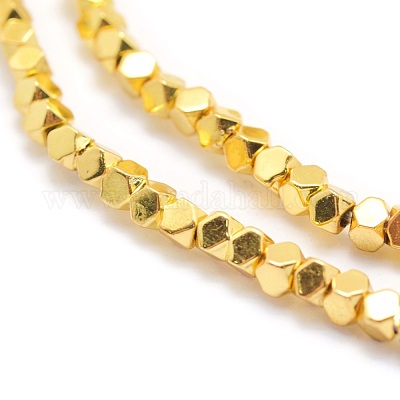 Гальванизировать немагнитных синтетический гематит бисер пряди G-L485-10B-G-1