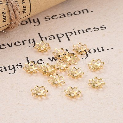 Многолепестковые железные бусинки&nbsp;IFIN-YW0001-12G-1