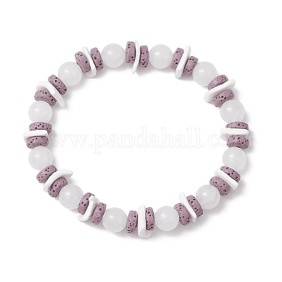 Круглые бусины из натурального белого нефрита BJEW-JB11818-02-1