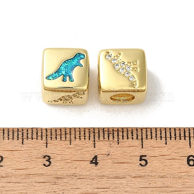 Стойки обшивки латунь микро проложить кубического циркония бусы KK-P268-01G-10-1