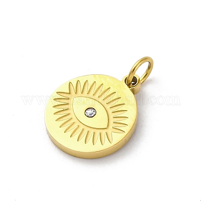 Подвески из нержавеющей стали 304 с кристаллами и стразами STAS-E550-19G-1