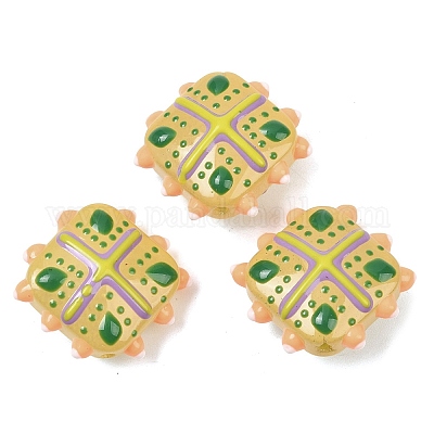 Стеклянные бусины из искусственного нефрита GLAA-L051-03B-1