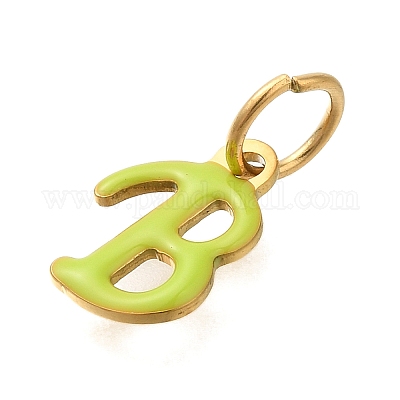 Ионное покрытие(ip) 304 нержавеющая сталь эмаль алфавит подвески STAS-F308-02G-B-1