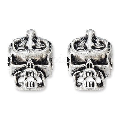 Сплавочные овальные бусины тибетского стиля  TIBEB-N005-091-1