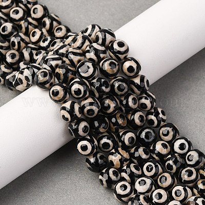 Тибетского стиля бусы дзи G-G752-05-8mm-1