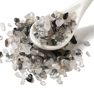 Натуральный черный рутилированный кварц&nbsp;LS-G-O103-30-1