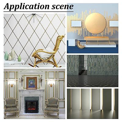 Самоклеящаяся отделка из нержавеющей стали 201 с зеркальным эффектом STAS-WH0033-51B-G-1