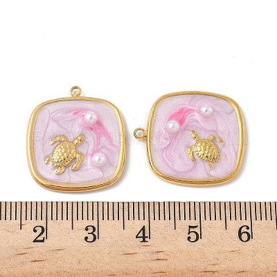 Подвески из нержавеющей стали 304 с эмалью STAS-U057-11G-B-1