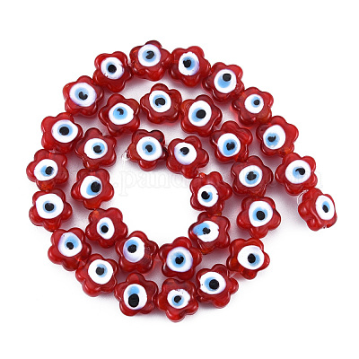 Ручной сглаза бусины бисер нитей LAMP-N029-008F-1