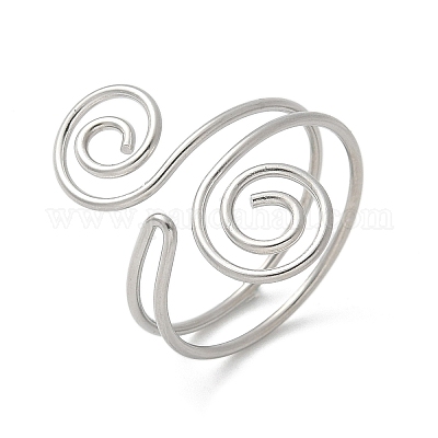 Кольца-манжеты из нержавеющей стали 304 с круглым обхватом для женщин и мужчин RJEW-Z071-02A-P-1